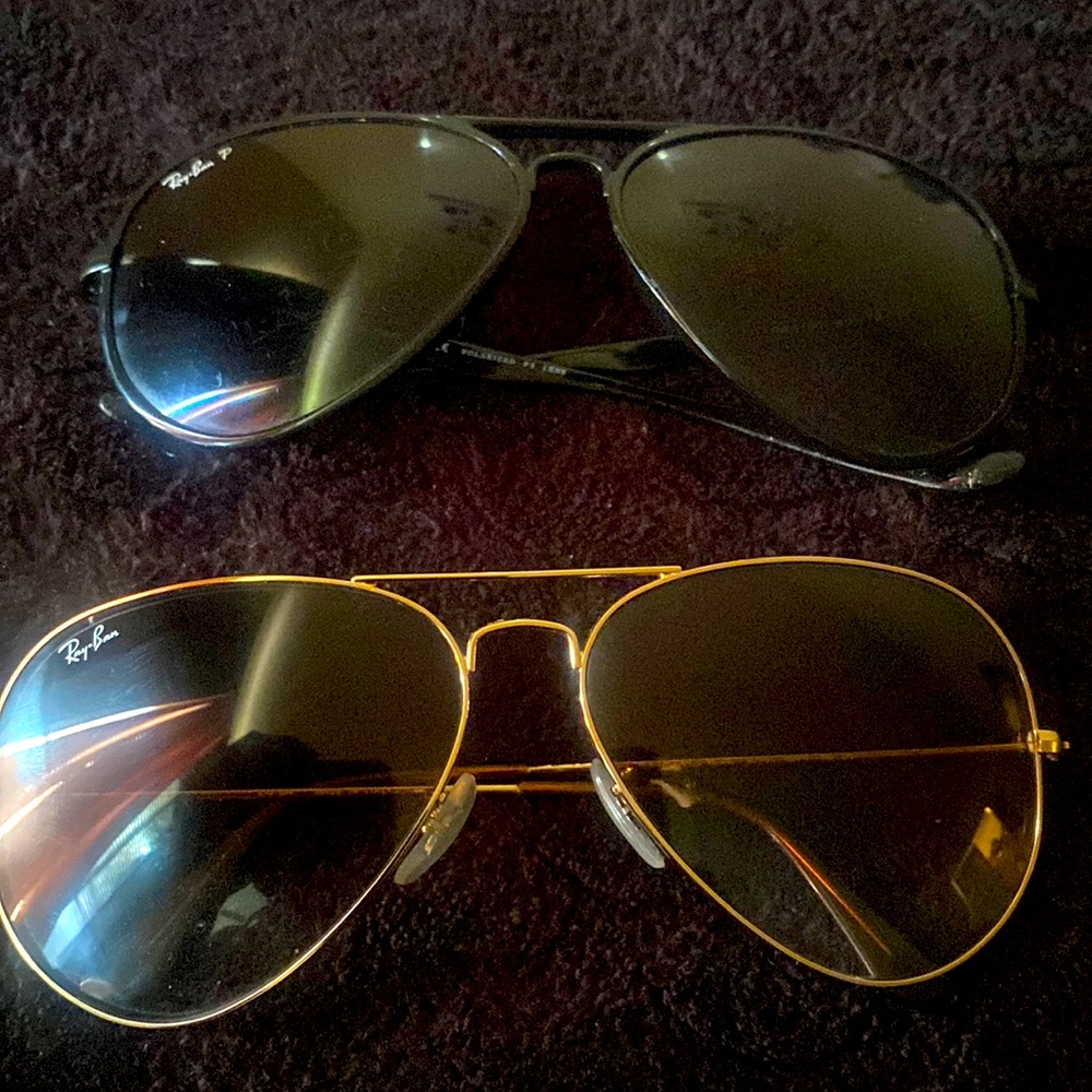 Great sunglasses barely worn them great condition 175 for both pair.